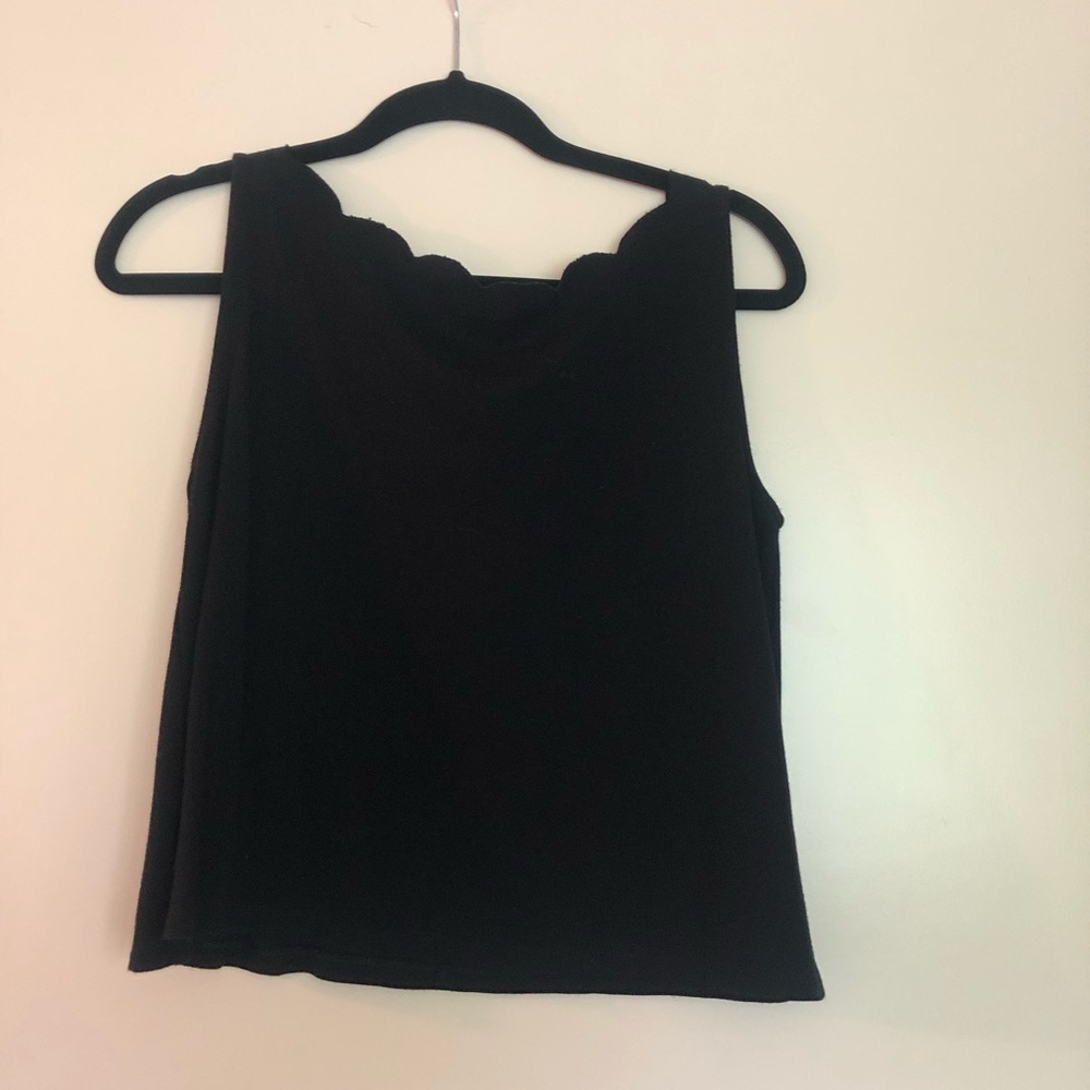 Anthropologie Scallop Neck Tank